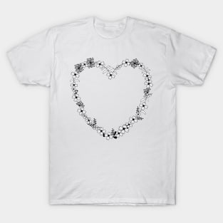 Lispe Wildflower Heart T-Shirt